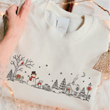 Cream Line Snowmen | Cozy Sweater
