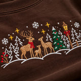 Brown Reindeer Trio | Cozy Sweater