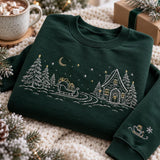 Wine Sleigh Outline | Cozy Sweater
