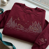 Wine Sleigh Outline | Cozy Sweater