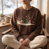 Espresso Snowy Village | Cozy Sweater