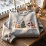 Espresso Snowy Village | Cozy Sweater