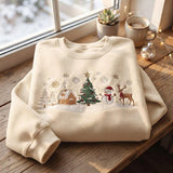 Espresso Snowy Village | Cozy Sweater