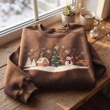 Espresso Snowy Village | Cozy Sweater