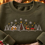 Olive Gold Stars | Cozy Sweater