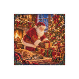 Reversible Christmas Pillow Cover, Santa Rooftop and Christmas Tree Scenes