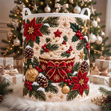 Poinsettia Cupcake | Quilted Laundry Basket
