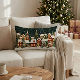 Christmas Pillow Covers, Christmas Cushion Cover, Christmas Pillow Case, Christmas Decorations, Winter Decor, Christmas Village