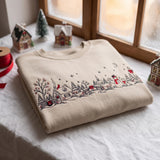 White Silhouette Village | Cozy Sweater
