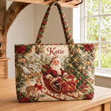 Vintage Sleigh Santa | Handcrafted Bag