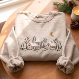 Green Moonlit Houses | Cozy Sweater