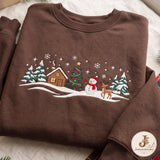 Green Red-Hat Snowman | Cozy Sweater