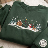 Wine Snowy Cabin | Cozy Sweater
