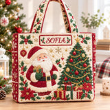 Santa Tree Cream | Handcrafted Bag
