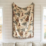 Cosy Christmas Sausage Dog Blanket – Snowy Village