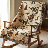Cosy Christmas Sausage Dog Blanket – Snowy Village
