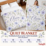 Snowman Winding Path | Quilted Bedding Set