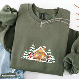 Green Glowing Cabin | Cozy Sweater
