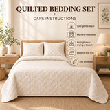 Red Tree Border | Quilted Bedding Set