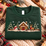 Brown Cottage Snowman | Cozy Sweater
