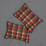 Christmas Tree &amp; Tartan Plaid Lumbar Pillow, 20x14" Holiday Decor