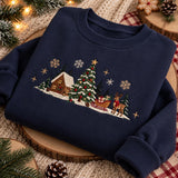 Chocolate Sleigh Scene | Cozy Sweater