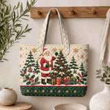 Silver Handle Santa | Handcrafted Bag