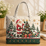 Silver Handle Santa | Handcrafted Bag