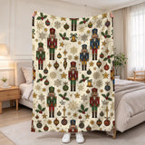 Cosy Nutcracker Blanket – Christmas Ornaments and Stars