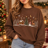 Brown Moonlit Pines | Cozy Sweater