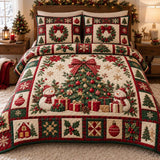 Christmas Tree Patchwork | Quilted Bedding Set