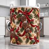 Pinecone & Ribbon Garland | Quilted Laundry Basket