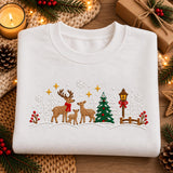 Brown Reindeer Trio | Cozy Sweater