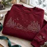 Wine Sleigh Outline | Cozy Sweater