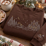 Wine Sleigh Outline | Cozy Sweater