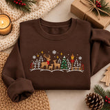 Brown Reindeer Trio | Cozy Sweater