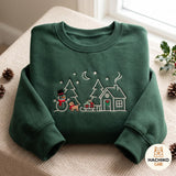 Green Outline Cabin | Cozy Sweater
