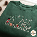 Green Outline Cabin | Cozy Sweater