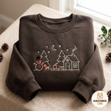 Green Outline Cabin | Cozy Sweater