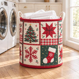 Nordic Star Patchwork | Quilted Laundry Basket
