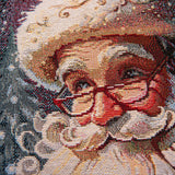 Christmas Tapestry Cushion Cover, Santa Reading Christmas Book, 45x45 cm