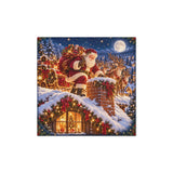 Reversible Christmas Pillow Cover, Santa Rooftop and Christmas Tree Scenes