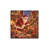 Reversible Christmas Pillow Cover, Santa Rooftop and Christmas Tree Scenes