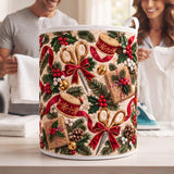 Scissors, Spools & Ribbon | Quilted Laundry Basket