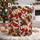 Scissors, Spools & Ribbon | Quilted Laundry Basket