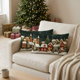 Christmas Pillow Covers, Christmas Cushion Cover, Christmas Pillow Case, Christmas Decorations, Winter Decor, Christmas Village