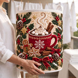 Cocoa Mug & Cinnamon Sticks | Quilted Laundry Basket