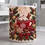 Cocoa Mug & Cinnamon Sticks | Quilted Laundry Basket