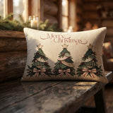 Christmas Tree Lumbar Pillow, 100% Polyester Cover with Double-Sided Print