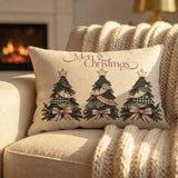 Christmas Tree Lumbar Pillow, 100% Polyester Cover with Double-Sided Print